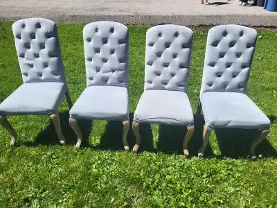 4 Dining room chairs upholstered, View more