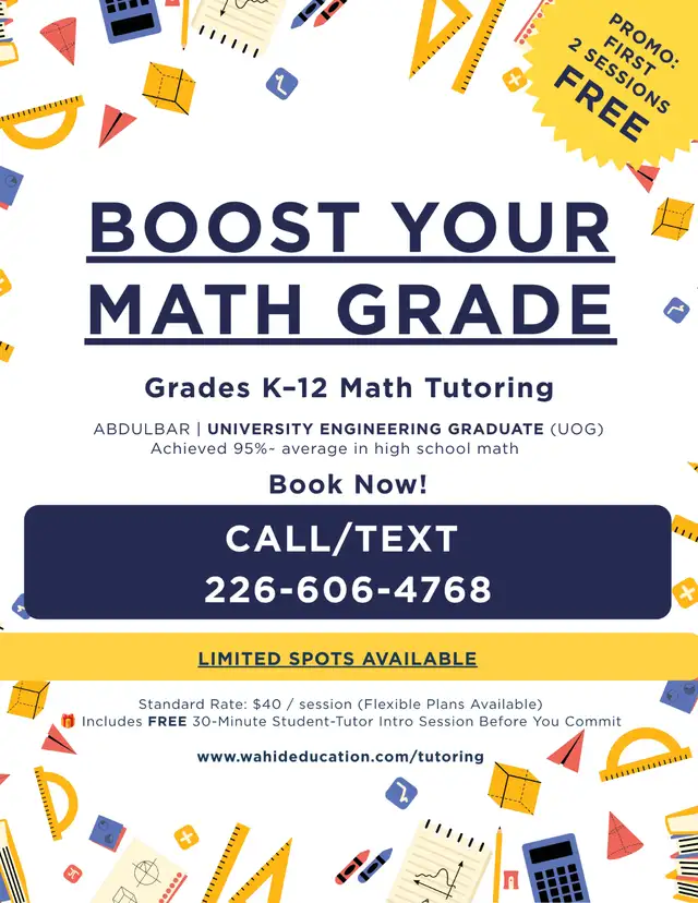High-School & K–8 Math Tutor | University Engineering Grad595981312910970881