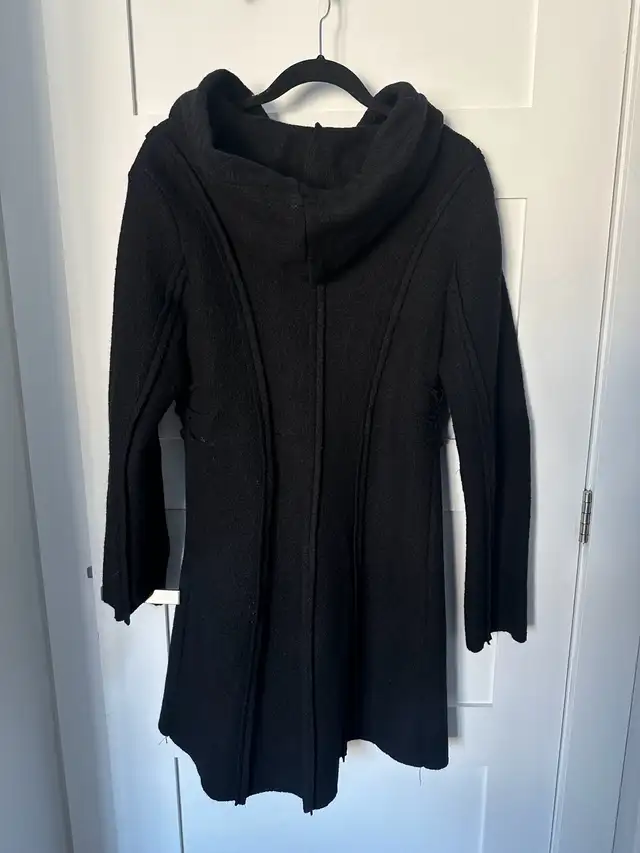 Black Women’s Coat with hood Manteaux femmes spring fall in Women's - Tops & Outerwear in Laval / North Shore - Image 3