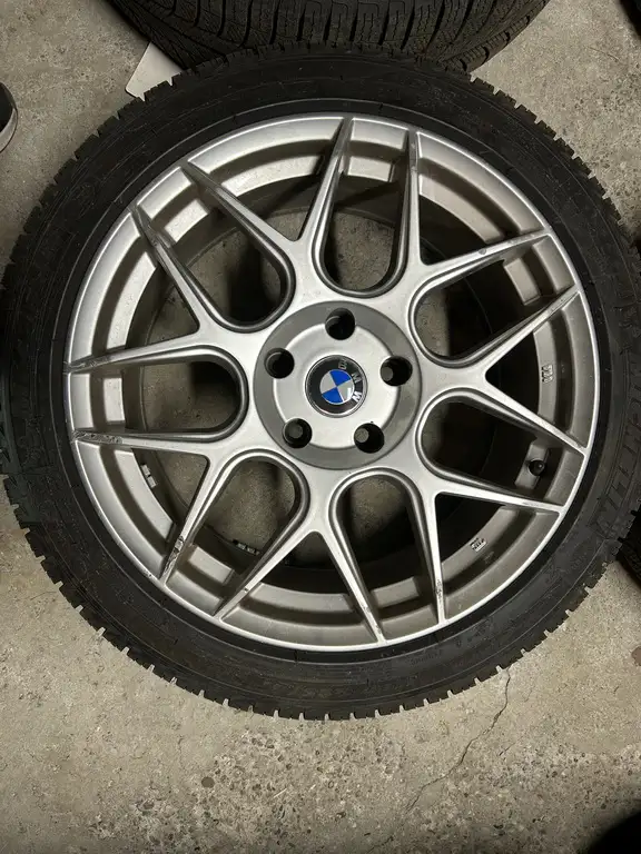 BMW RIMS 5*120MM WITH 225/45/18 MICHELIN WINTER TIRE in Tires & Rims in City of Toronto - Image 4