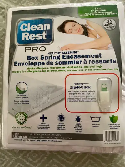 New* Twin Box Spring Encasement., View more