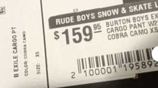 Burton Waterproof Burton Exile 2L Cargo Snow Pants (New)-2 Sizes in Snowboard in Calgary - Image 3