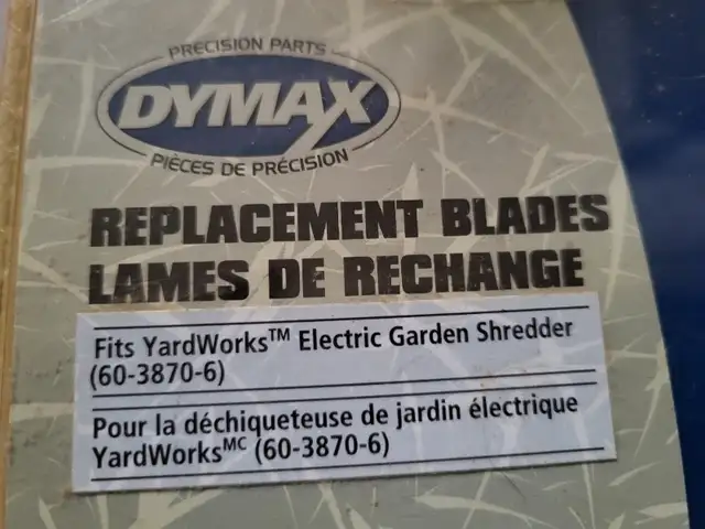 Dymax Replacement BladesFits Yardworks Electric Garden Shredder in Lawnmowers & Leaf Blowers in Oshawa / Durham Region - Image 5