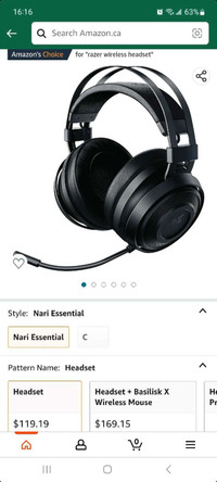 Razer Nari wireless surround sound gaming headset for sale!