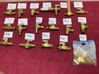 Brass mini shut off valves and hammer arrestors