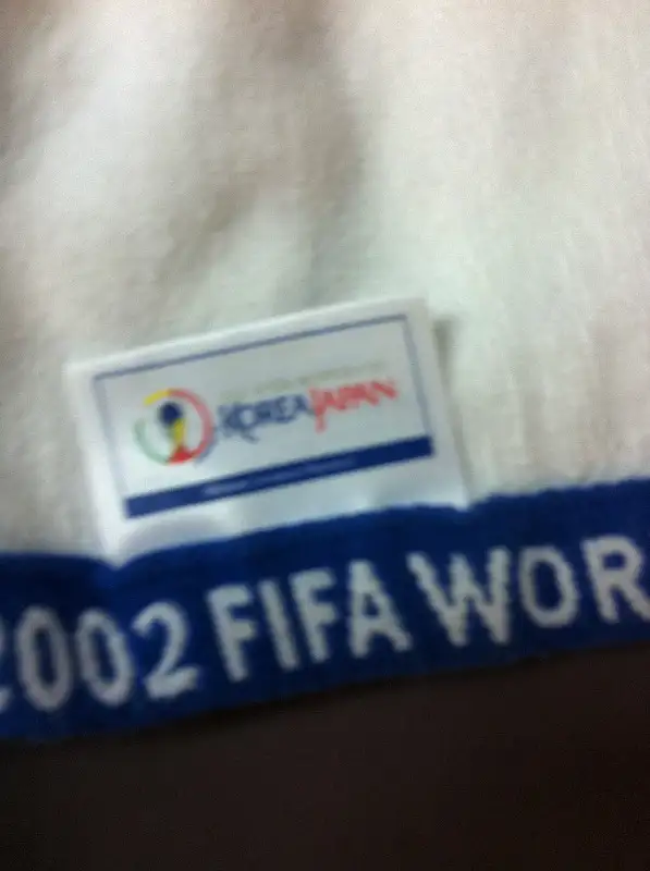 2002 FIFA World Cup Korea Japan White Towel *New*63848997362049122