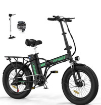 HITWAY Electric Bike for Adults, 20" x 4.0 Fat Tire Ebike with 7
