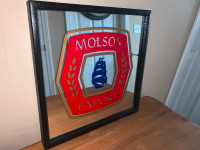 Vintage Molson Export beer pub bar framed mirror