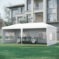 19' x 9' Party Tent Gazebo Canopy with 4 Removable Window Side W