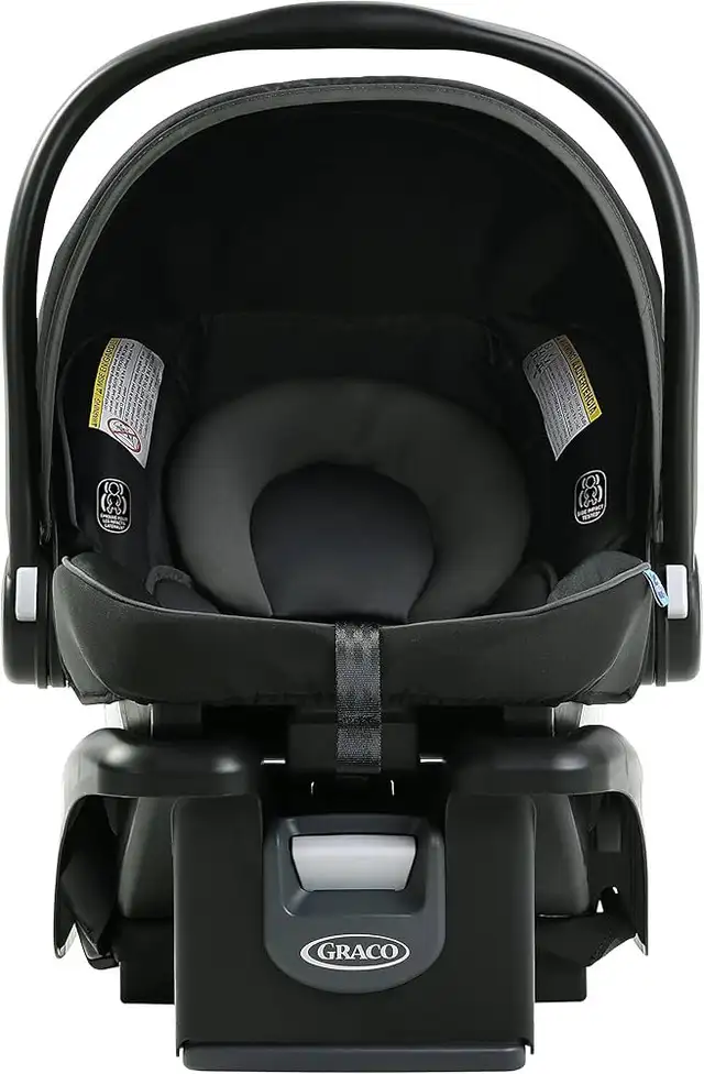 GRACO SNUGRIDE 35 LITE LX INFANT CAR SEAT - GOTHAM FASHION BLACK in Strollers, Carriers & Car Seats in Barrie - Image 4