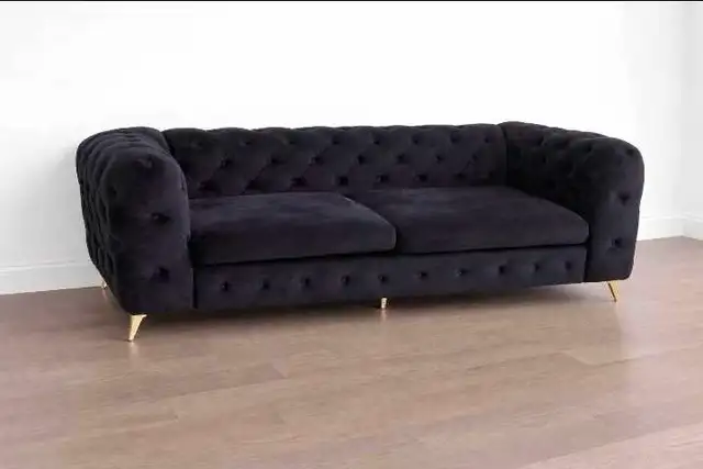 Velvet Tufted Sofa and Armchair Set in Couches & Futons in City of Toronto - Image 3
