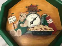 Vintage classic eight sided hand painted teddy bear server