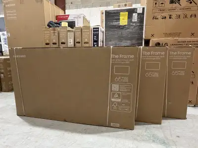 65” SAMSUNG 4K QLED 120HZ FRAME SMART TV - CASH NO TAX, View more