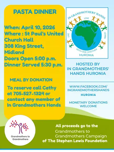 In Grandmothers Hands Huronia – Annual Pasta Dinner, View more