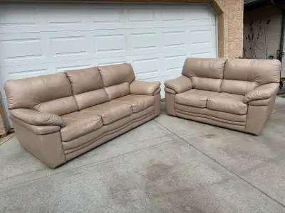 Real leather sofa & loveseat set…ONLY $890 FOR BOTH, View more