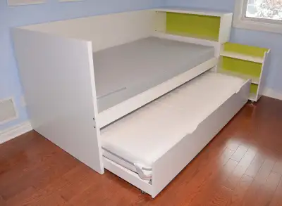 IKEA FLAXA Twin Bed/Trundle/Headboard/mattresses, View more