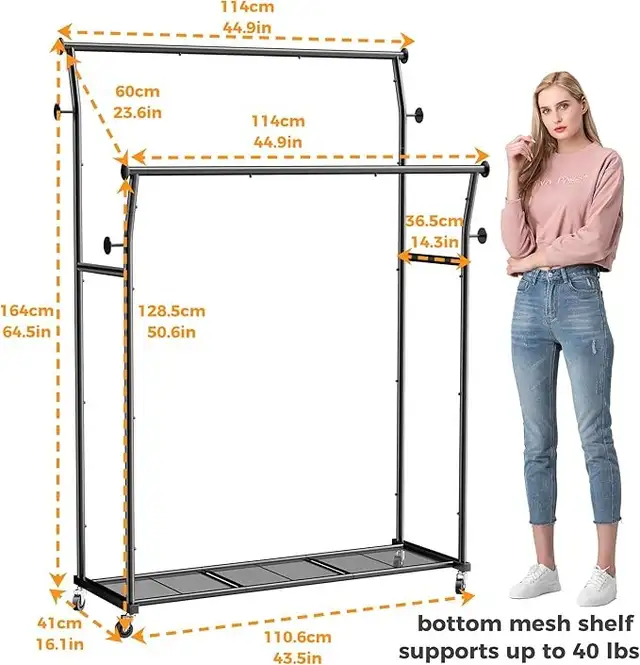 NEW IN BOX TechSpanner ® Double Rods Clothes Rack in Storage & Organization in Oakville / Halton Region - Image 4