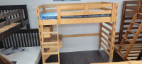 Nordic Loft Bed - SINGLE  - Solid Canadian Red Pine Wood