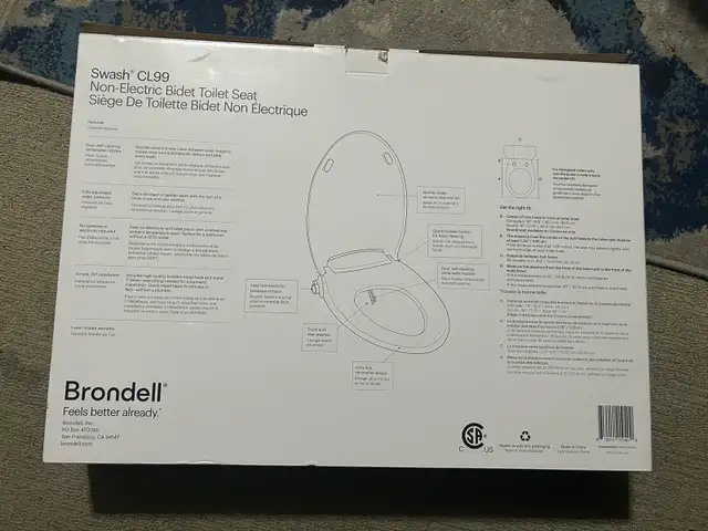 Brand New Brondell Swash CL99 Non-Electric Bidet Toilet Seat in Plumbing, Sinks, Toilets & Showers in Calgary - Image 11