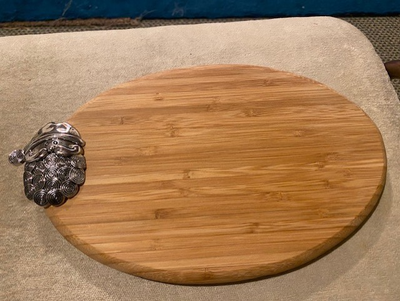Vintage Teak Cheese Board with Santa, View more