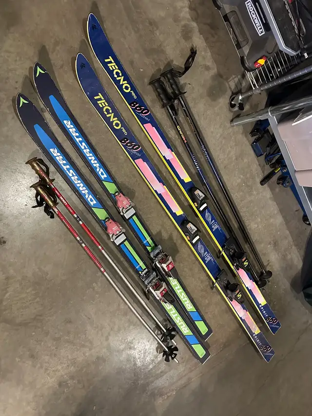 Two pairs retro downhill skis dynastar tecno in Ski in Edmonton - Image 8