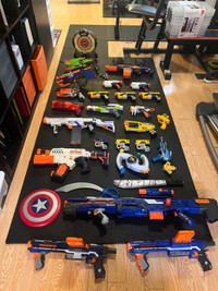 Nerf guns and toys