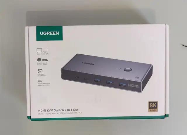 UGREEN 8K@60Hz KVM Switch HDMI with USB 3.0 Ports Switch62864744043523124