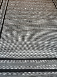 Tapis extérieur noir et gris  8x 11 pied pour patio