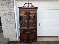 Antique Corner Hutch Cabinet