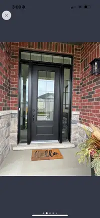 Front Entrance Door with Sidelights and Transom