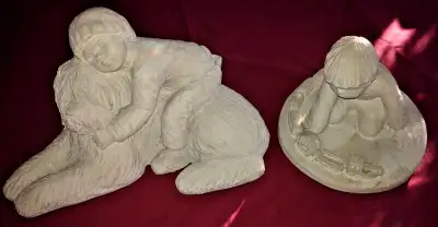 Austin Products Sculptures Bright Eyes Collection, Sculpted by Dee Crowley “Puppy Love II” Boy with...