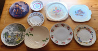 9 antique plates