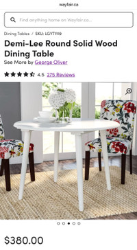 SALE! WAYFAIR dining table in white