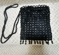 Black Beaded Evening Bag