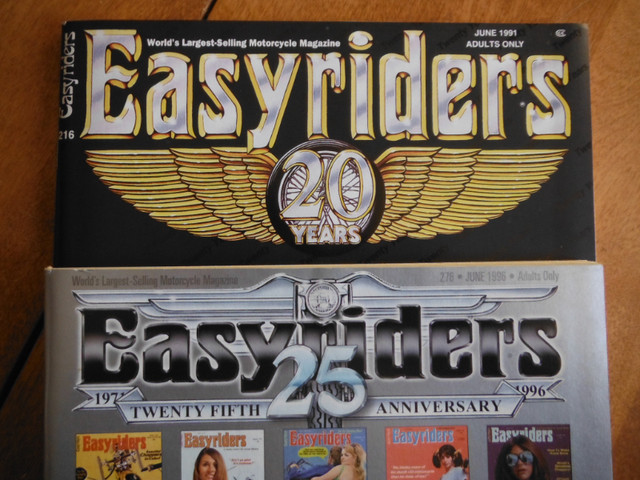 Vintage Easy Riders Magazines 91/96 - 20 and 25 Year Anniversary in Magazines in Markham / York Region