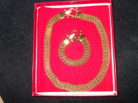 Kenneth Jay Lane mesh necklace & bracelet set