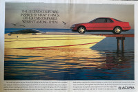 1992 Acura Legend w/Scarab Racing Boat 2 Pg Original Ad
