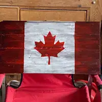 Wooden Canadian Flag