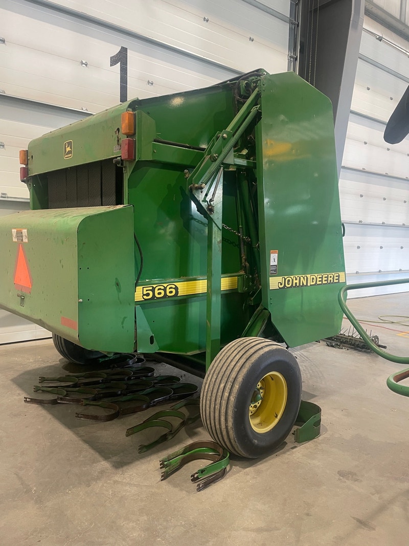 JD 566 Mega Wide Round Baler (Sold PPU) Farming Equipment Red Deer