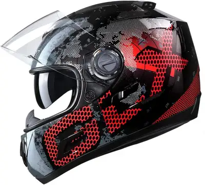 BRAND NEW GX15 Motorcycle Helmet DOT Approved. Red. Size Medium, View more