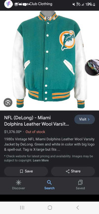 Vintage miami dolphins super bowl jacket