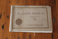 Lenox Shops Inc. Furniture Catalogue 1924