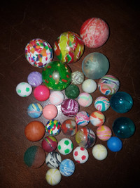 Assorted vintage rubber balls