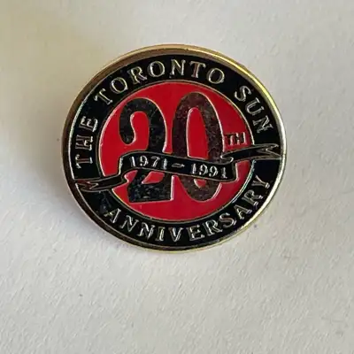 Toronto Sun Newspaper 20th Anniversary Pin $30, View more