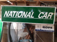 NATIONAL CAR VINTAGE LIGHTED SIGN