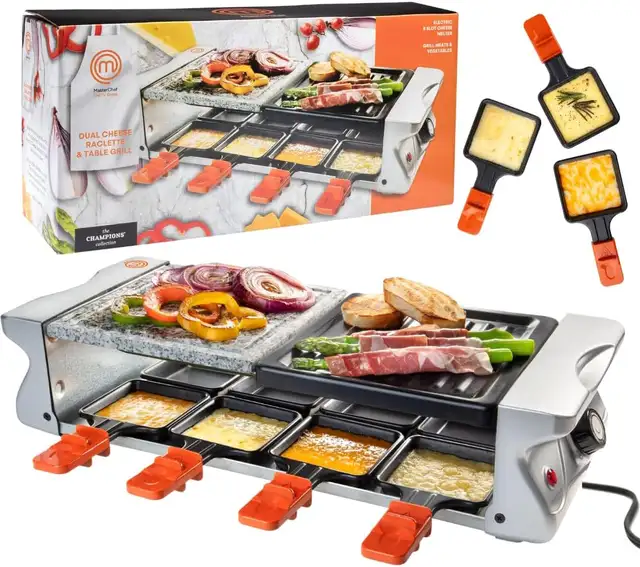 MasterChef Dual Cheese Raclette Table Grill w Non-stick Grilling in Toasters & Toaster Ovens in Mississauga / Peel Region - Image 5