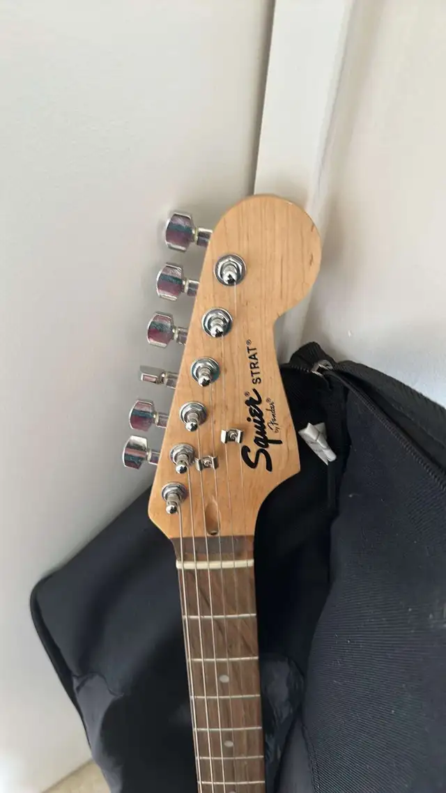 squier guitar with amp and bag ,stand in Guitars in Edmonton - Image 2