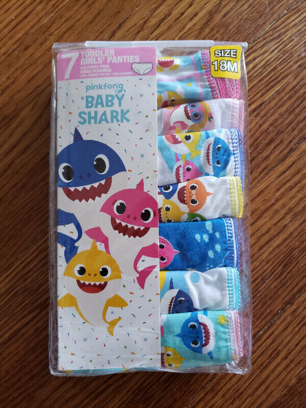 New PinkFong Baby Shark toddler panties 18m, Clothing - 18-24 Months, City of Toronto