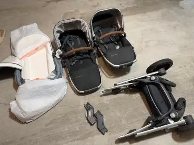 UPPAbaby Vista V3 Complete Double Stroller Set, View more