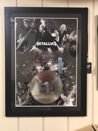 Metallica framed record.